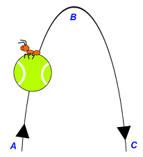 An example weightlessness problem with a tennis ball An example weightlessness problem with a tennis ball