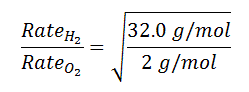 Using Grahama's Law to compare the rate of effusion of hydrogen and oxygen Using Grahama's Law to compare the rate of effusion of hydrogen and oxygen