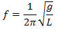 frequency equation for pendulums frequency equation for pendulums