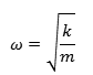 Equation for angular frequency of mass on a spring Equation for angular frequency of mass on a spring