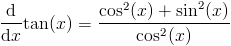 Derivative of tan(x) | Wyzant Resources