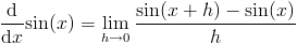 Derivative of Sin(x) | Wyzant Resources