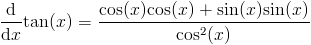 Derivative of tan(x) | Wyzant Resources